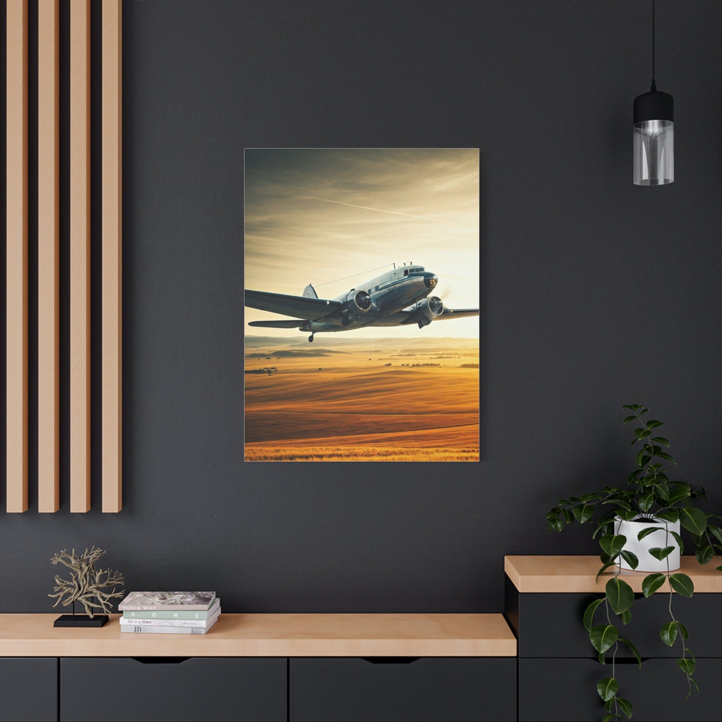 Golden Age Flight Over Desert Wall Art & Canvas Prints