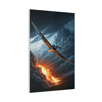 Firestorm Wing Dive Battle Scene Wall Art & Canvas Prints
