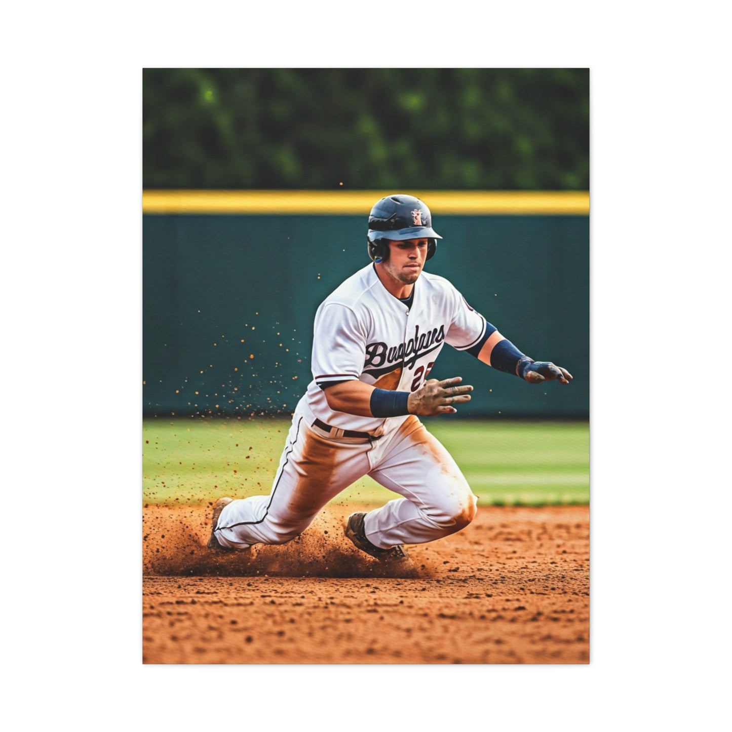 Baseball Slide Into Base Champion Wall Art & Canvas Prints