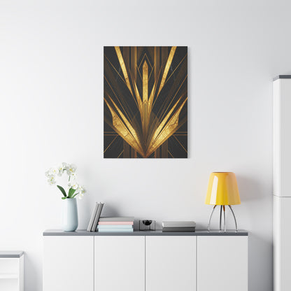 Black Marble Gold Deco Crown Wall Art & Canvas Prints
