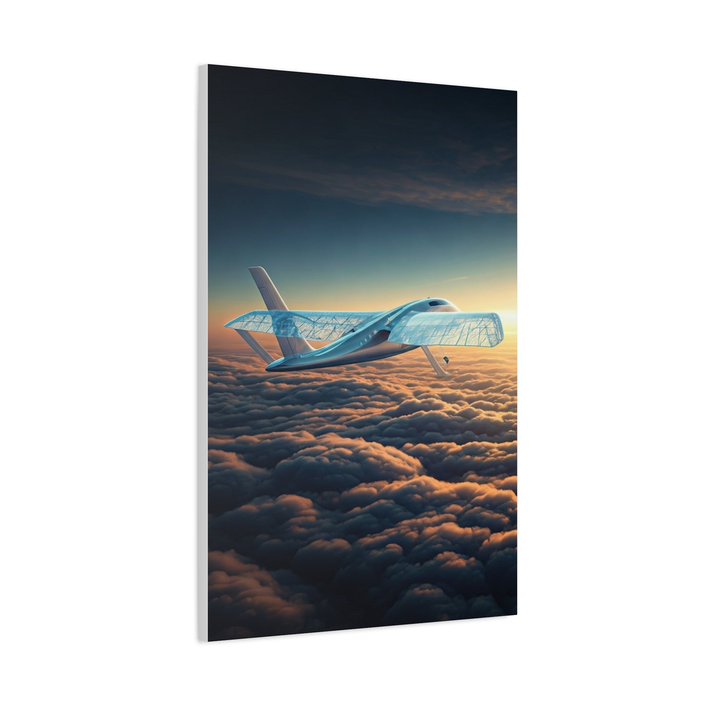 Elegant Concept Aircraft Above Clouds Wall Art & Canvas Prints