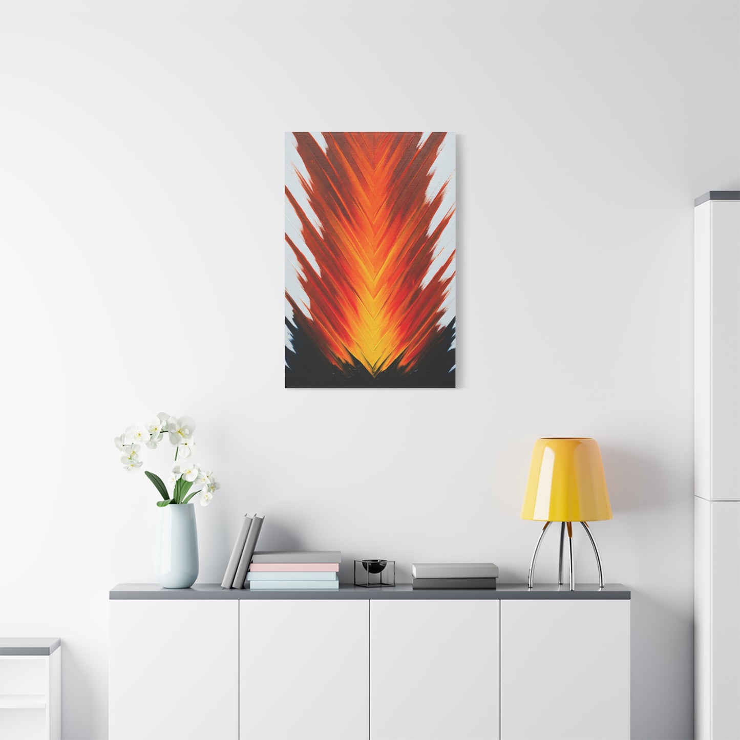 Vertical Fire Burst Abstract Wall Art & Canvas Prints