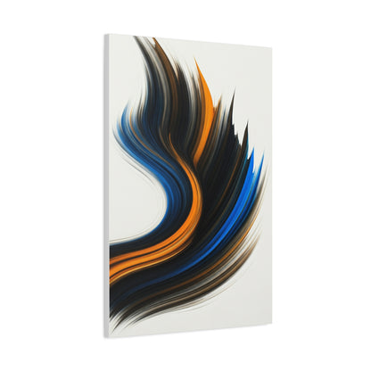 Blue and Gold Flow Abstract Wall Art & Canvas Prints