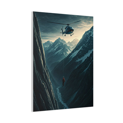 Helicopter Mountain Rescue Flight Wall Art & Canvas Prints