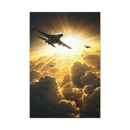 Golden Breakthrough Aerial Mission Wall Art & Canvas Prints