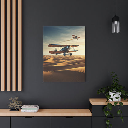Desert Dawn Biplane Adventure Wall Art & Canvas Prints