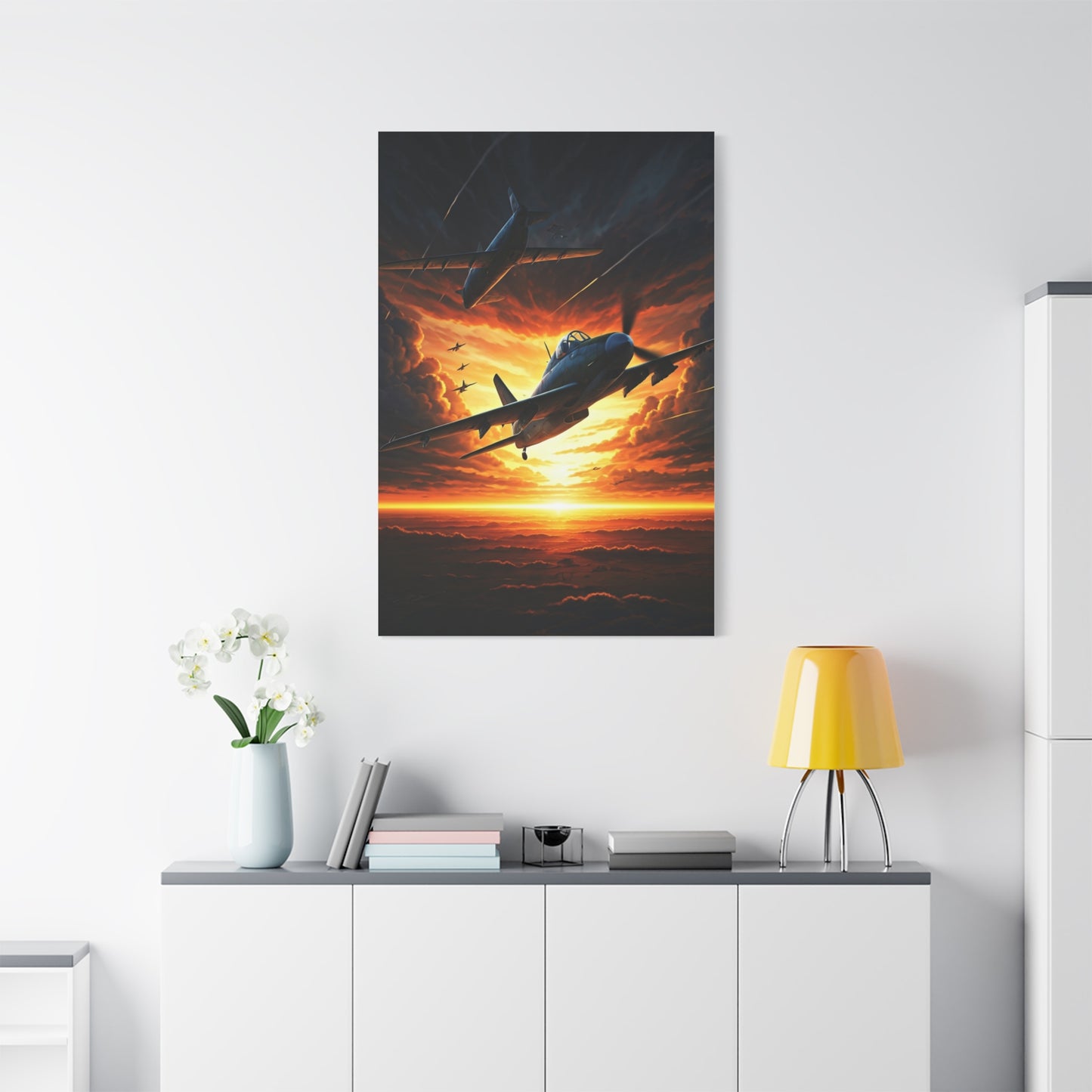 Firestorm Jet Mission Sunset Wall Art & Canvas Prints