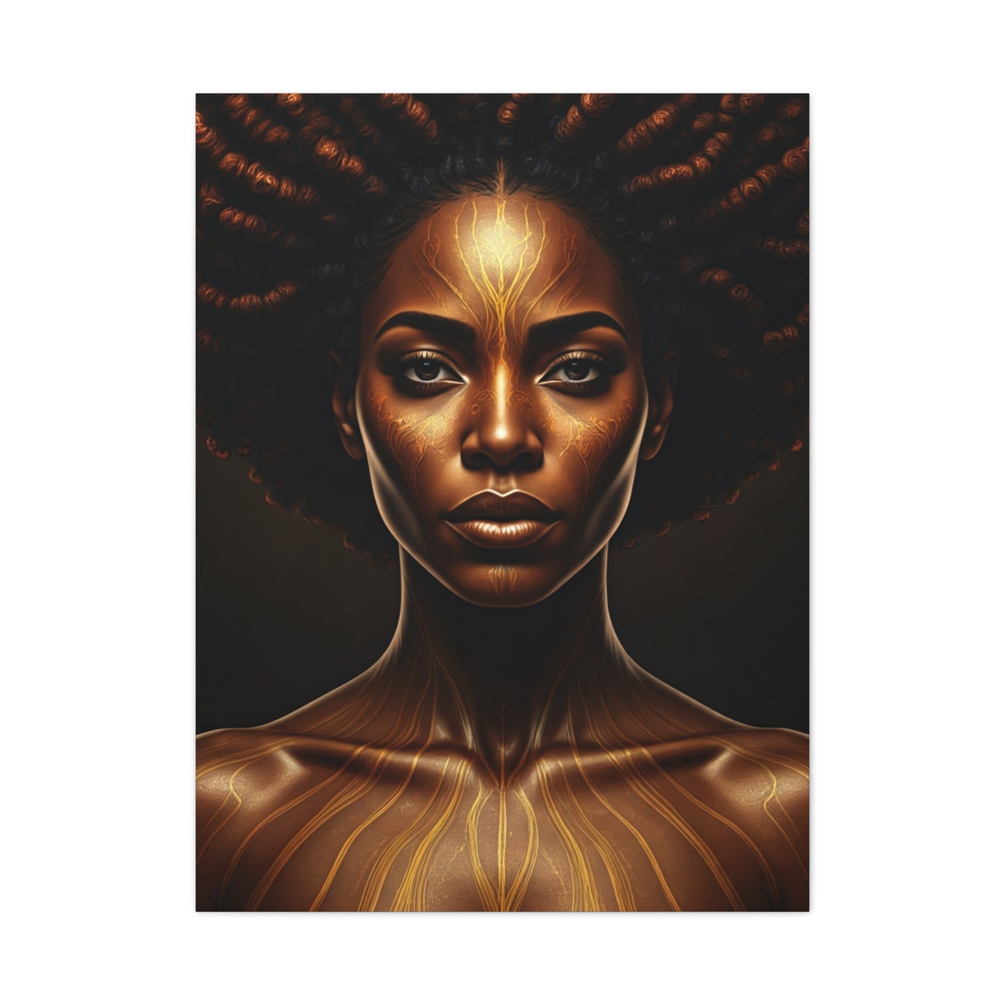 Radiant Tribal Goddess Portrait Wall Art & Canvas Prints