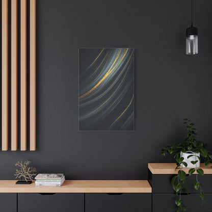 Flowing Gold Curve Abstract Wall Art & Canvas Prints