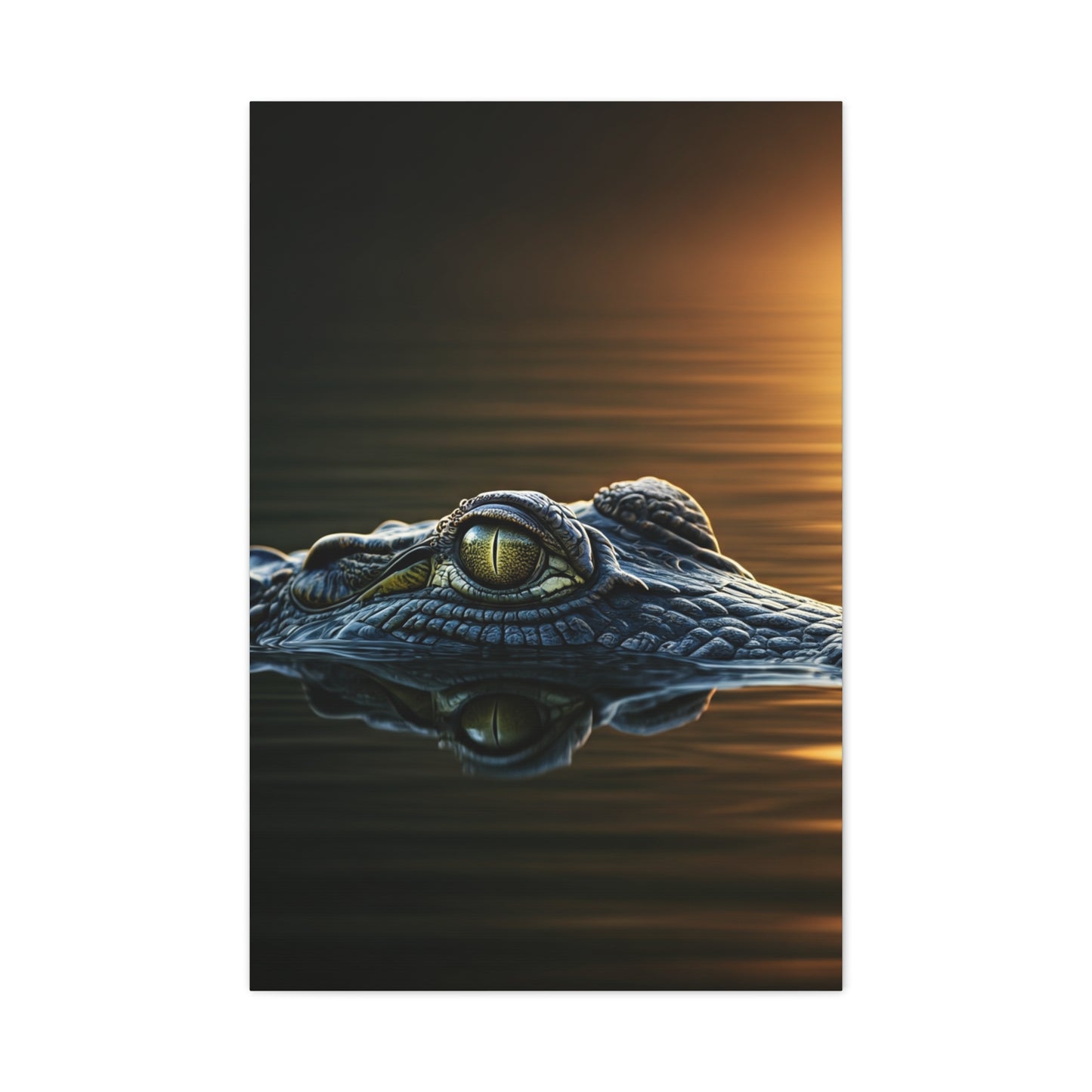 Crocodile Eye Emerging From Water Wall Art & Canvas Prints