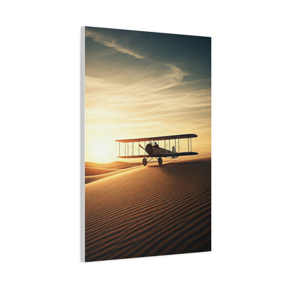 Desert Dawn Biplane Flight Wall Art & Canvas Prints