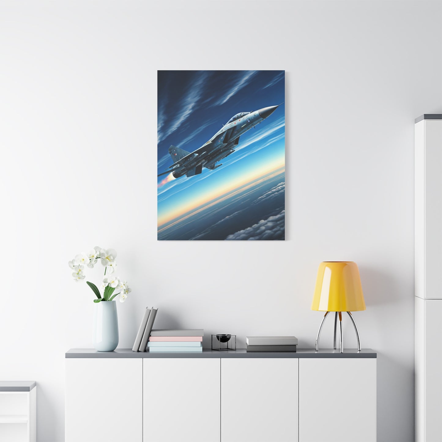 High-Speed Fighter Jet Sky Flight Wall Art & Canvas Prints