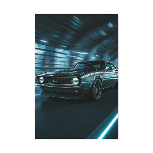 1969 Chevrolet Camaro SS Modernized Muscle Sprint Wall Art & Canvas Prints