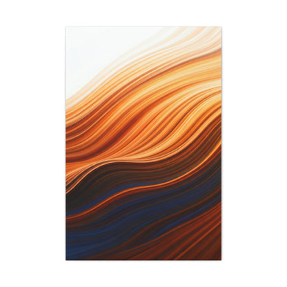 Warm Layered Wave Abstract Wall Art & Canvas Prints