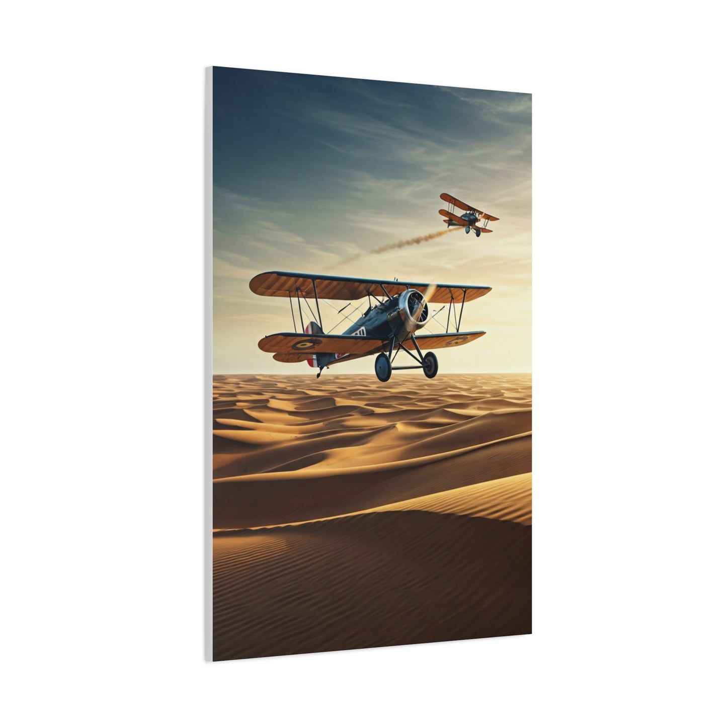 Desert Dawn Biplane Adventure Wall Art & Canvas Prints