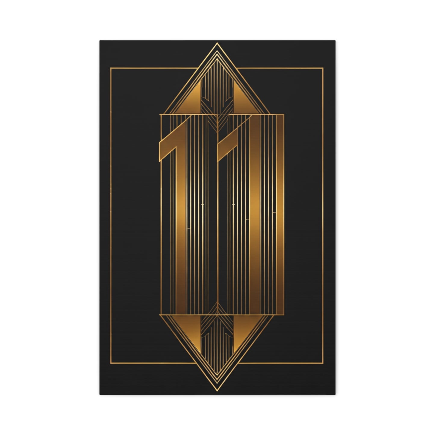Art Deco Eleven Luxe Number Wall Art & Canvas Prints