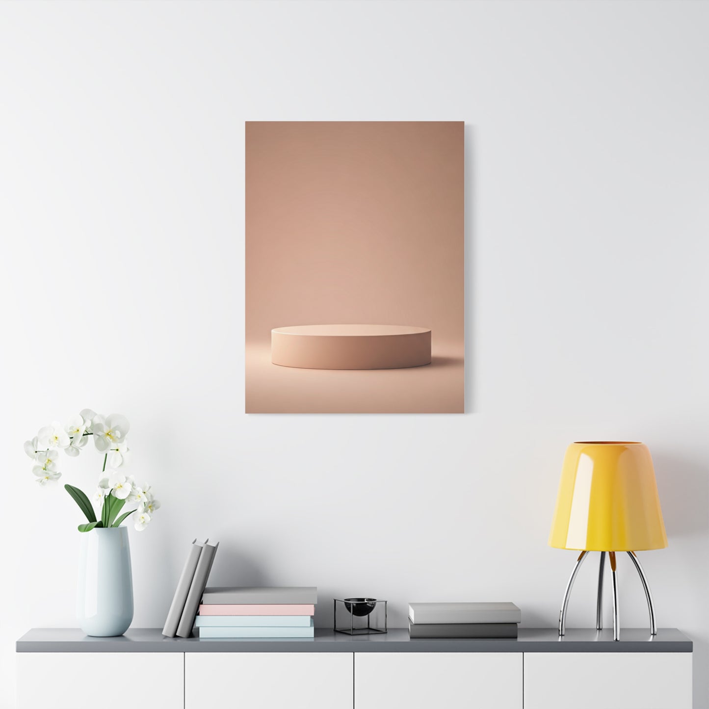 Soft Round Pedestal Minimal Display Wall Art & Canvas Prints