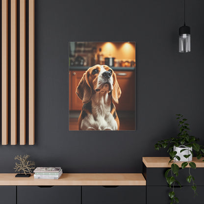 Kitchen Gaze Beagle Wall Art & Canvas Print