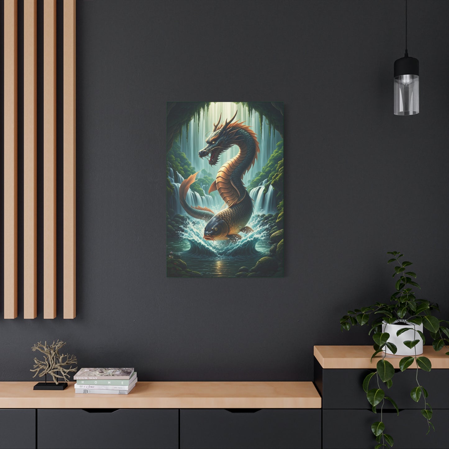 Dragon of the Emerald Falls Wall Art & Canvas Prints