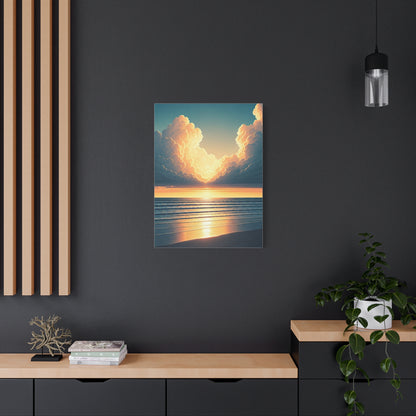 Golden Cloudburst Sunset Waves Wall Art & Canvas Prints