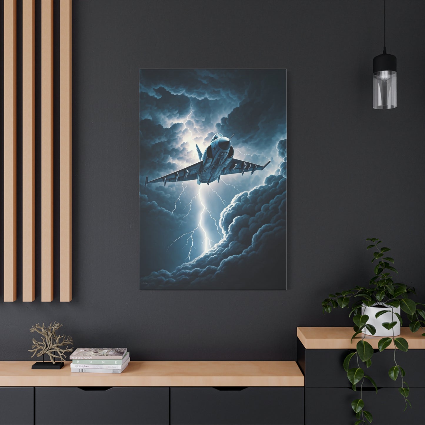 Lightning Strike Fighter Jet Wall Art & Canvas Prints