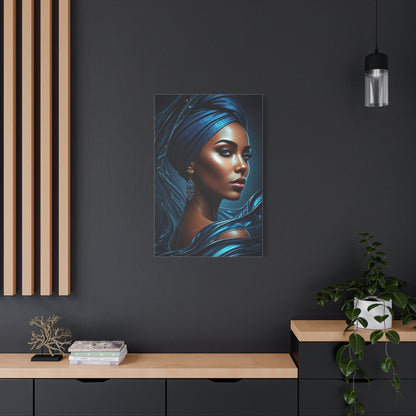 Blue Silk Elegance Portrait Wall Art & Canvas Prints