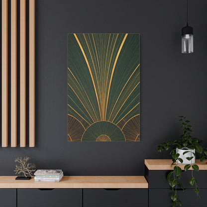 Emerald Deco Fanburst Wall Art & Canvas Prints