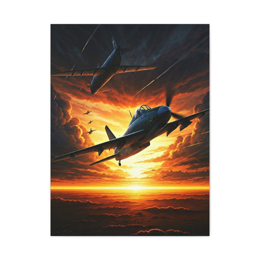 Firestorm Jet Mission Sunset Wall Art & Canvas Prints