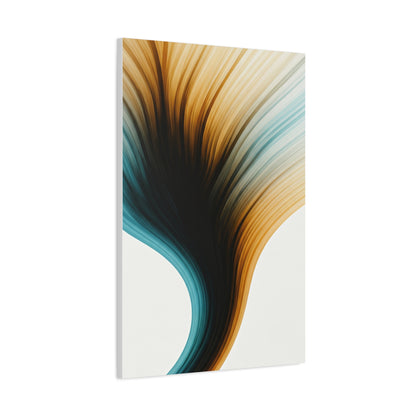Flowing Gold and Teal Abstract Wall Art & Canvas Prints