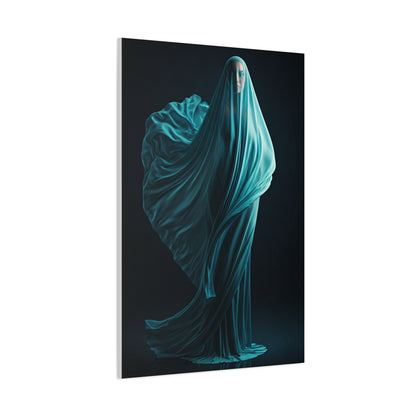 Flowing Blue Fabric Form Wall Art & Canvas Prints