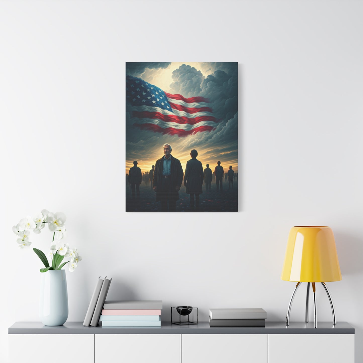 American Flag Gathering of Hope Wall Art & Canvas Prints