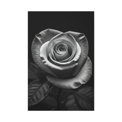Classic Rose Close-Up Monochrome Wall Art & Canvas Prints