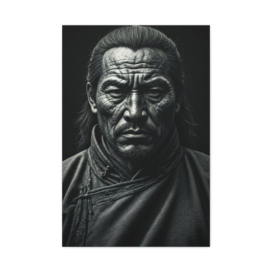 Face of Time Black & White Portrait Wall Art & Canvas Prints