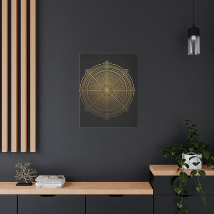 Golden Compass Deco Mandala Wall Art & Canvas Prints