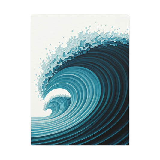 Azure Crest Wave Abstract Wall Art & Canvas Prints