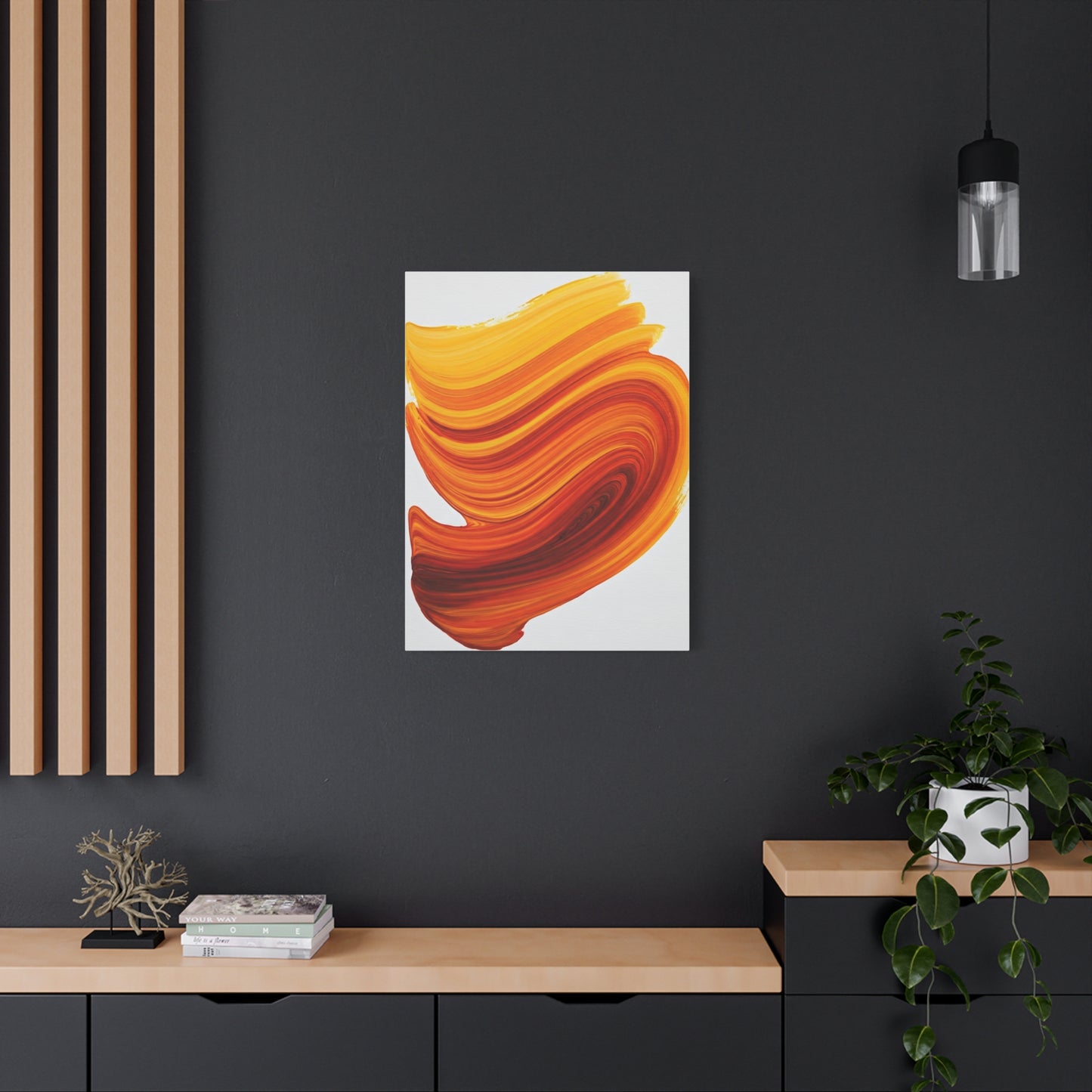 Solar Flame Flow Abstract Wall Art & Canvas Prints