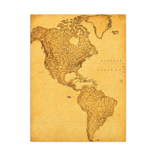 Decorative Double Hemisphere World Map Wall Art & Canvas Prints