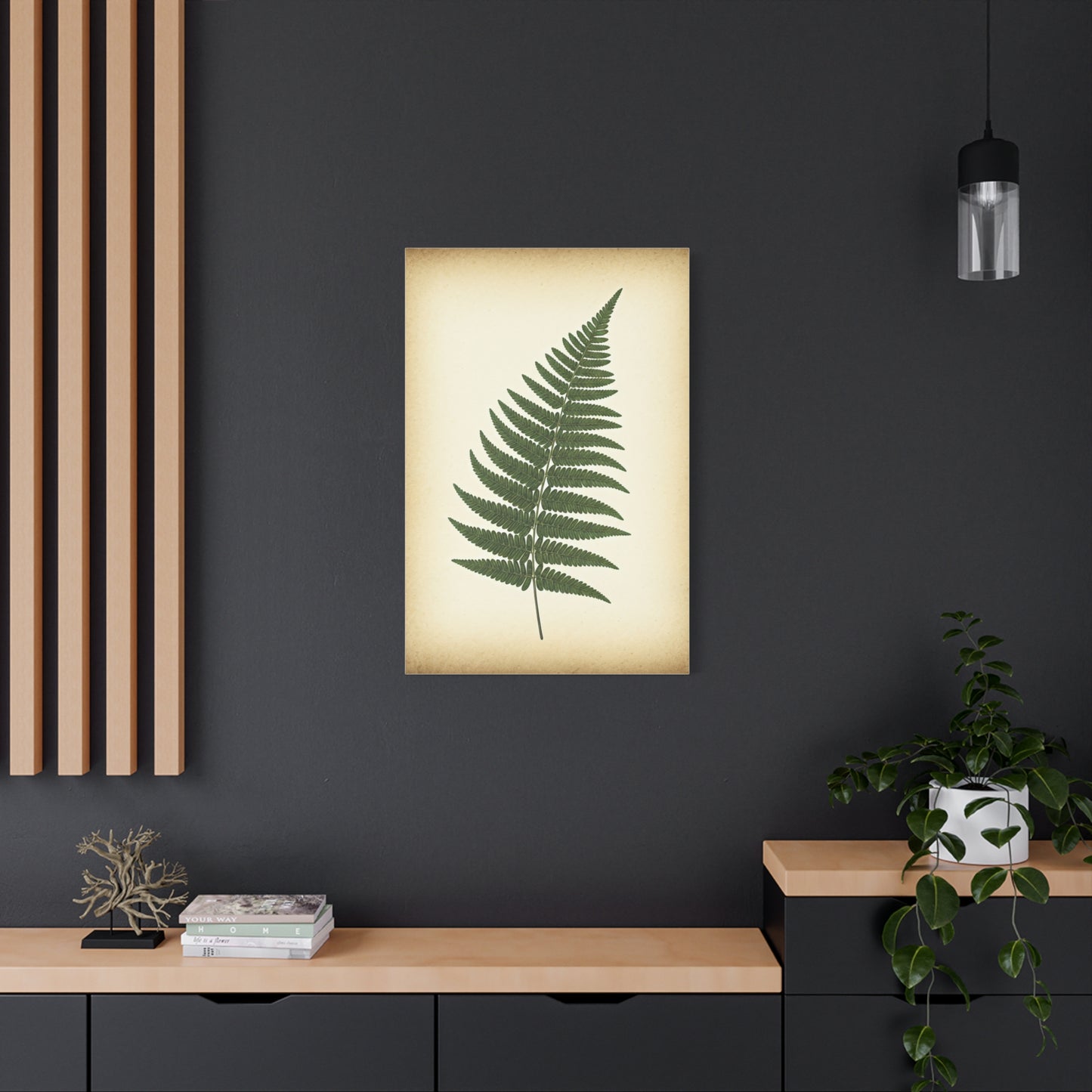 Fern Frond Illustration Wall Art & Canvas Prints