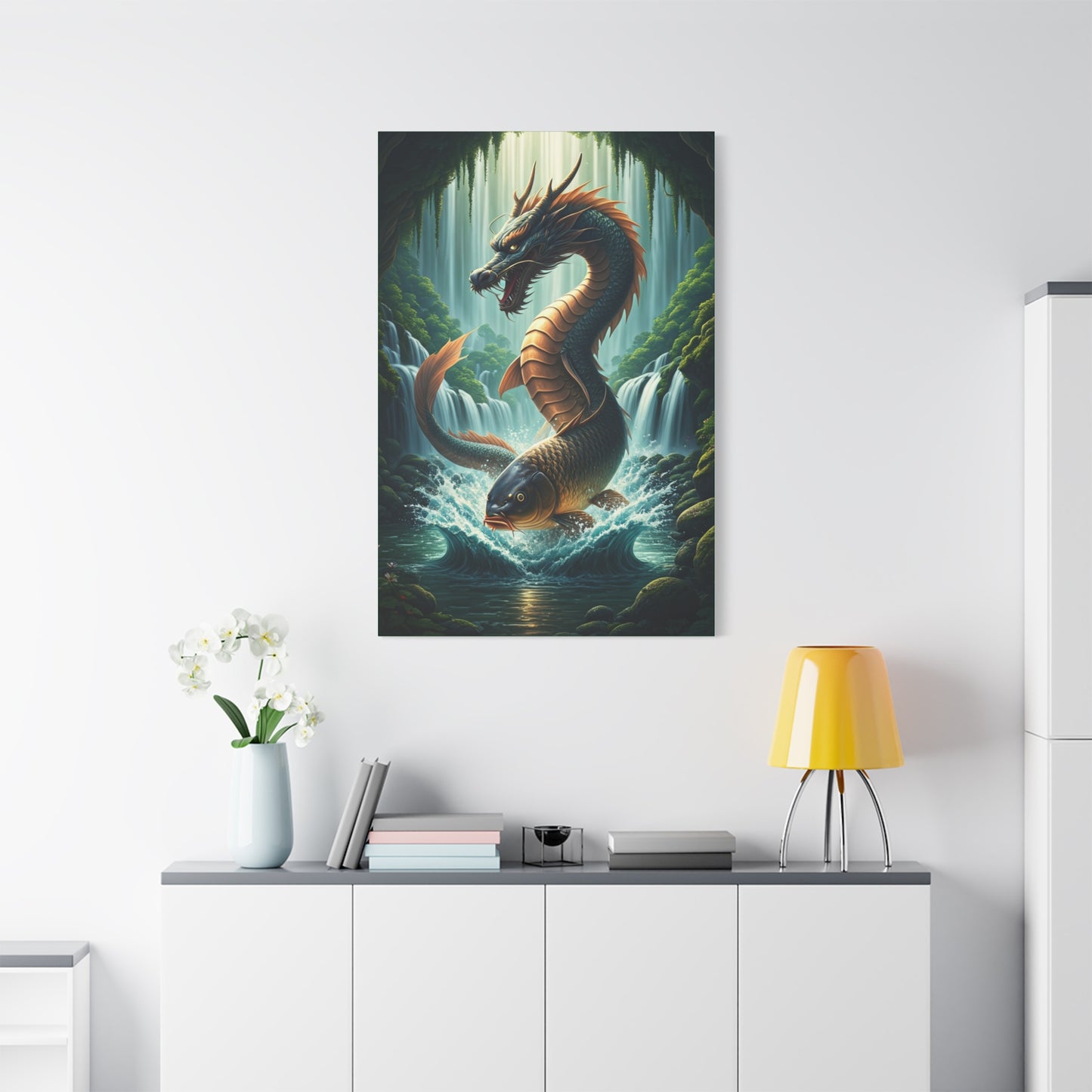 Dragon of the Emerald Falls Wall Art & Canvas Prints