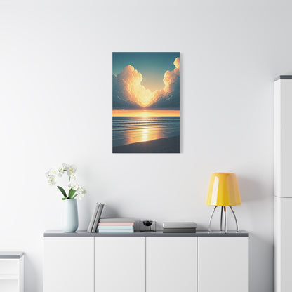 Golden Cloudburst Sunset Waves Wall Art & Canvas Prints