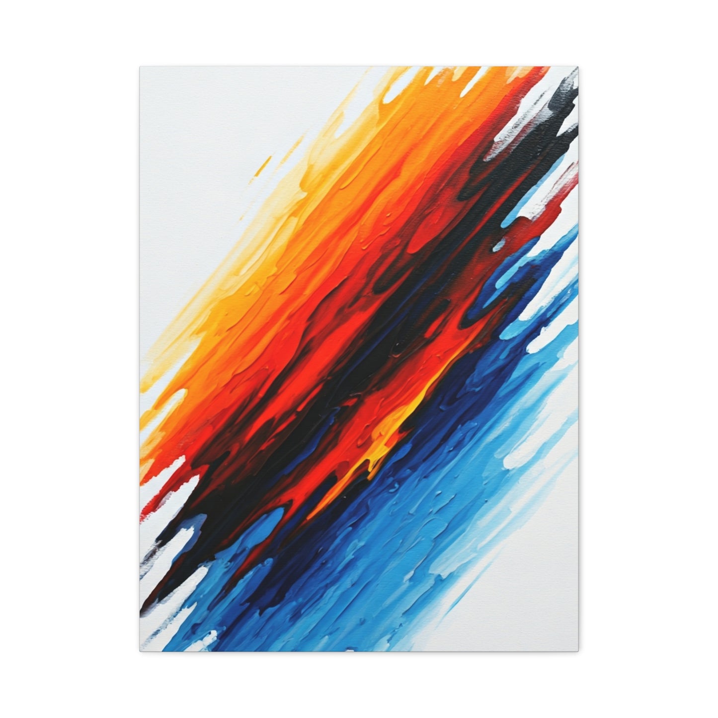 Expressive Red and Blue Abstract Wall Art & Canvas Prints