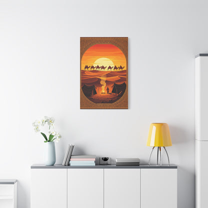 Desert Caravan at Dusk Wall Art & Canvas Prints