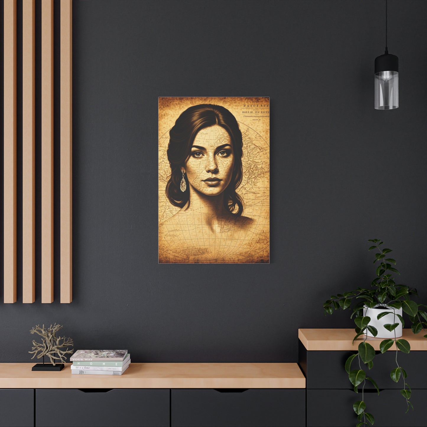 Minimal Black Silhouette World Map Wall Art & Canvas Prints