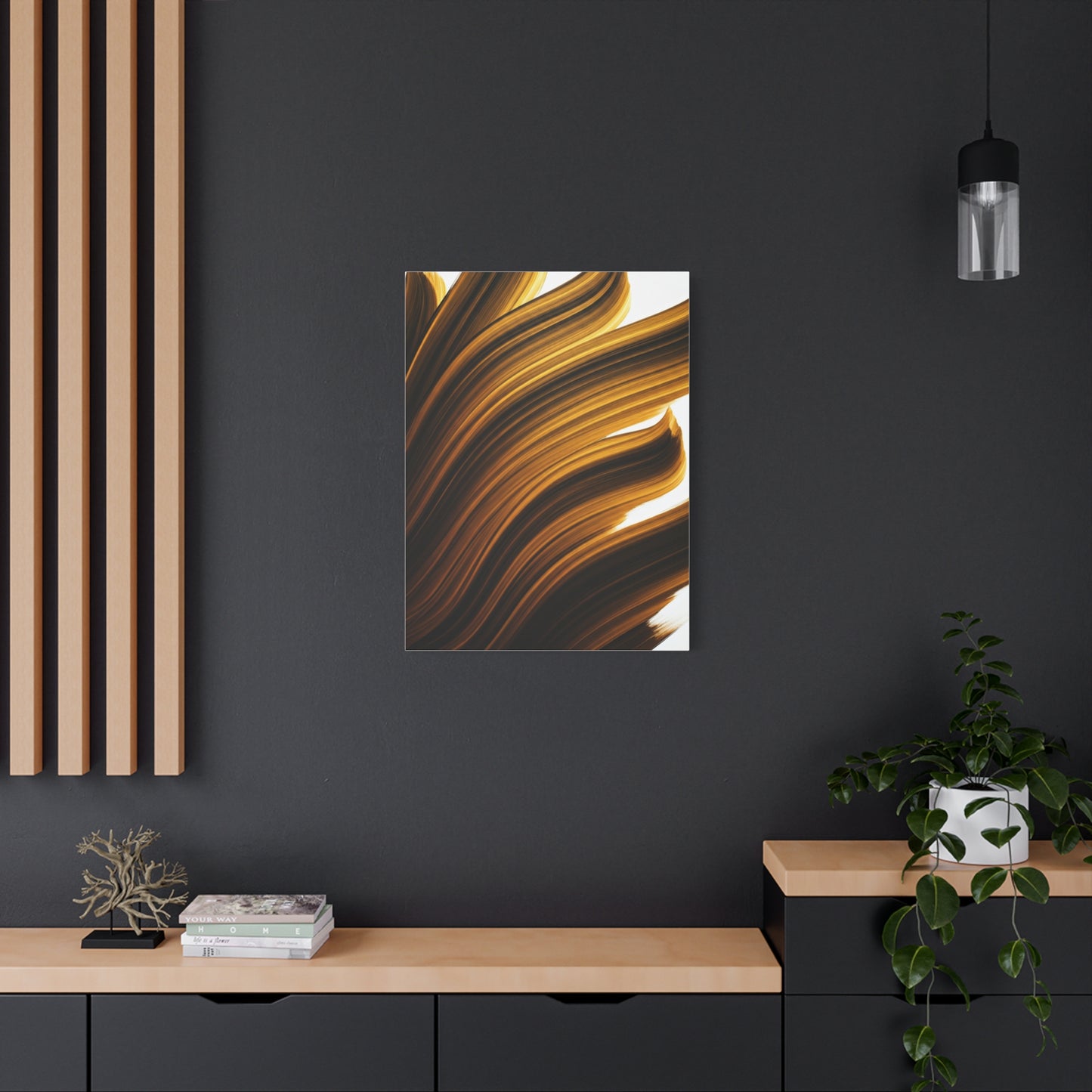 Golden Flux Motion Abstract Wall Art & Canvas Prints