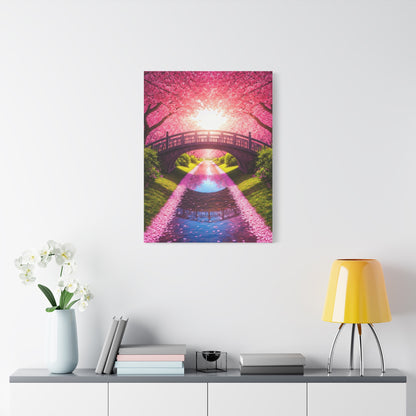 Sakura Bridge Reflection at Sunrise Wall Art & Canvas Prints