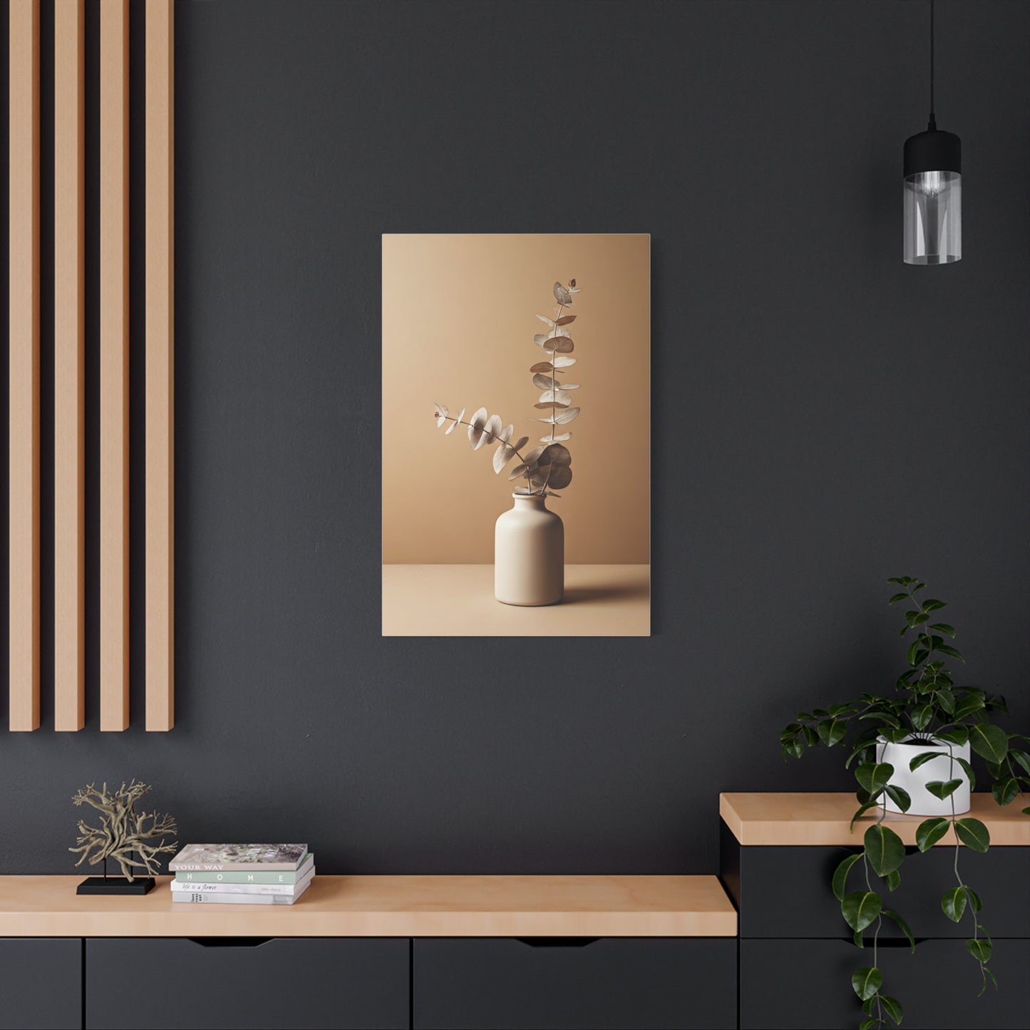 Eucalyptus Stem in Ceramic Vase Wall Art & Canvas Prints