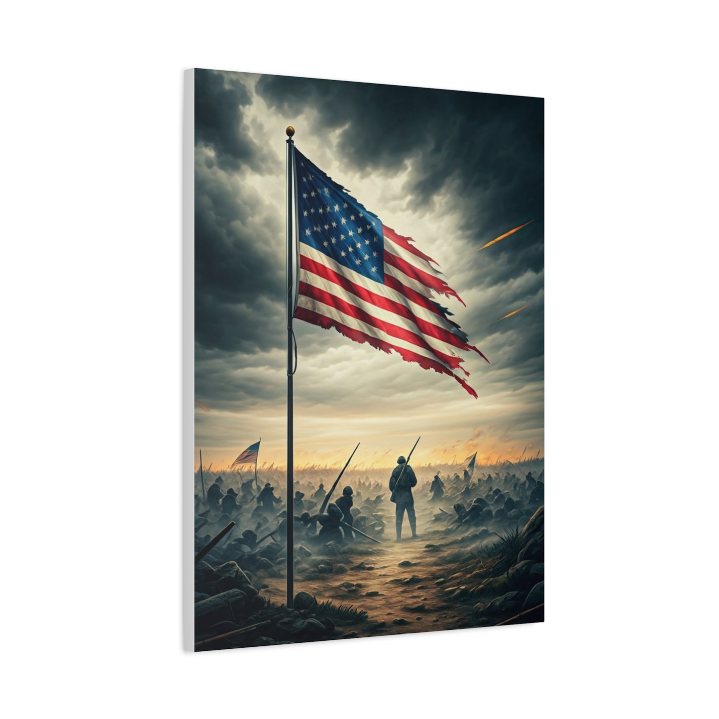 Battlefield Patriot Flag Tribute Wall Art & Canvas Prints