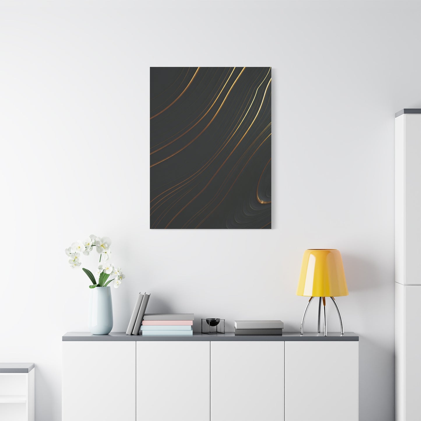 Golden Trace Minimalist Wall Art & Canvas Prints