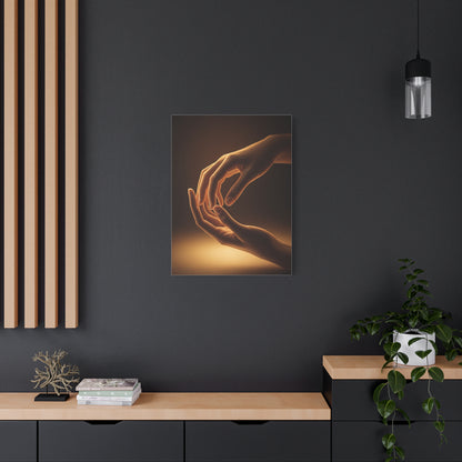 Gentle Touch Connection Hands Wall Art & Canvas Prints