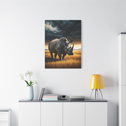 Rhino Guardian Under Stormy Skies Wall Art & Canvas Prints